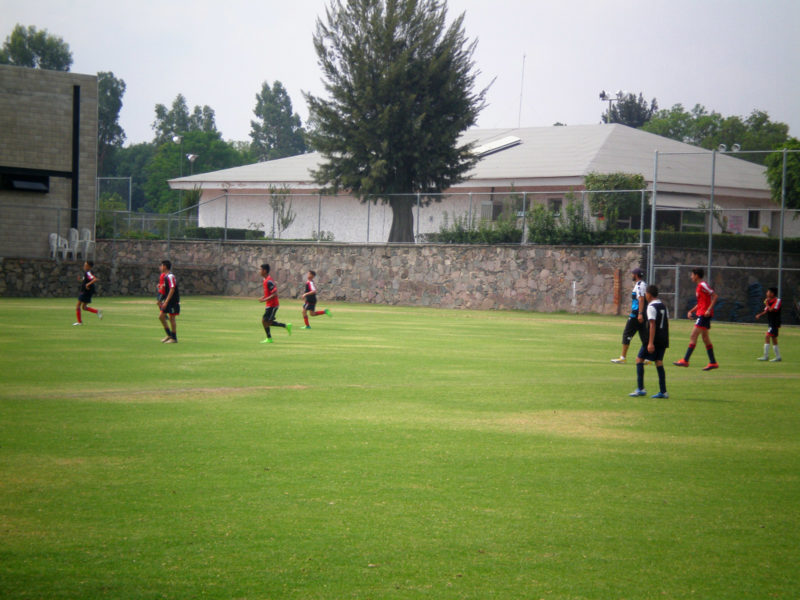 Students hard at work at the Chivas National Futbol Camp.